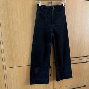 Anthropologie The Colette Corduroy Wide-Leg Pants by Maeve Black Color Size 25